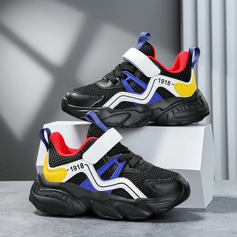 

Модные сетчатые детские кроссовки для бега для молодежи, повседневные прогулочные студенческие кроссовки, дышащие мягкие детские спортивные кроссовки на открытом воздухе, теннис