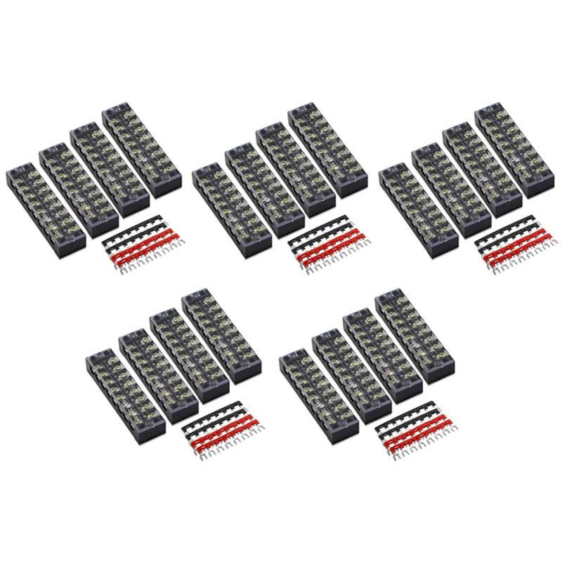 

B23B 20 Pc 8P Terminal Block, 20 Pc 8P Shorting Bar, TB1505 Flame Retardant Copper Terminal Short-Circuit Terminal