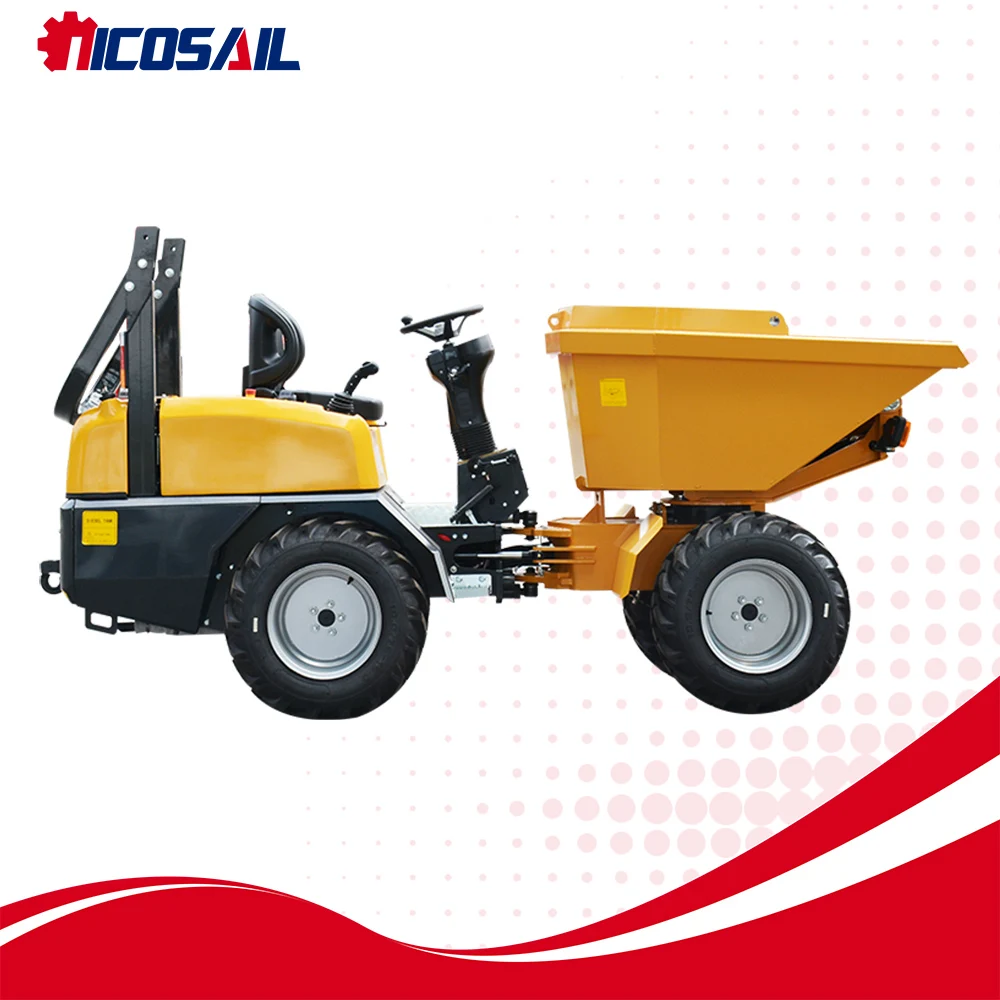 Newly Designed Mini Dump Truck 4-Wheel Drive Small Hydraulic Unloading Dump Truck for Sale