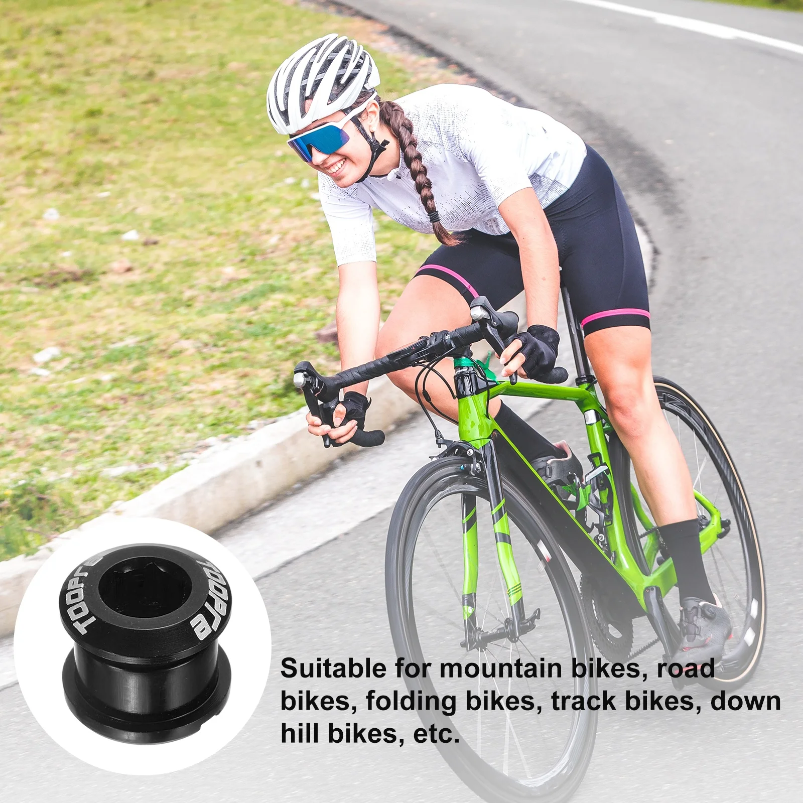 5 قطعة 6.5/8.5 مللي متر سلسلة البراغي واحدة مزدوجة سلسلة مسامير M8 دراجة من سبيكة الألومنيوم سلسلة مسامير الطريق الجبلية الدراجة الجبلية