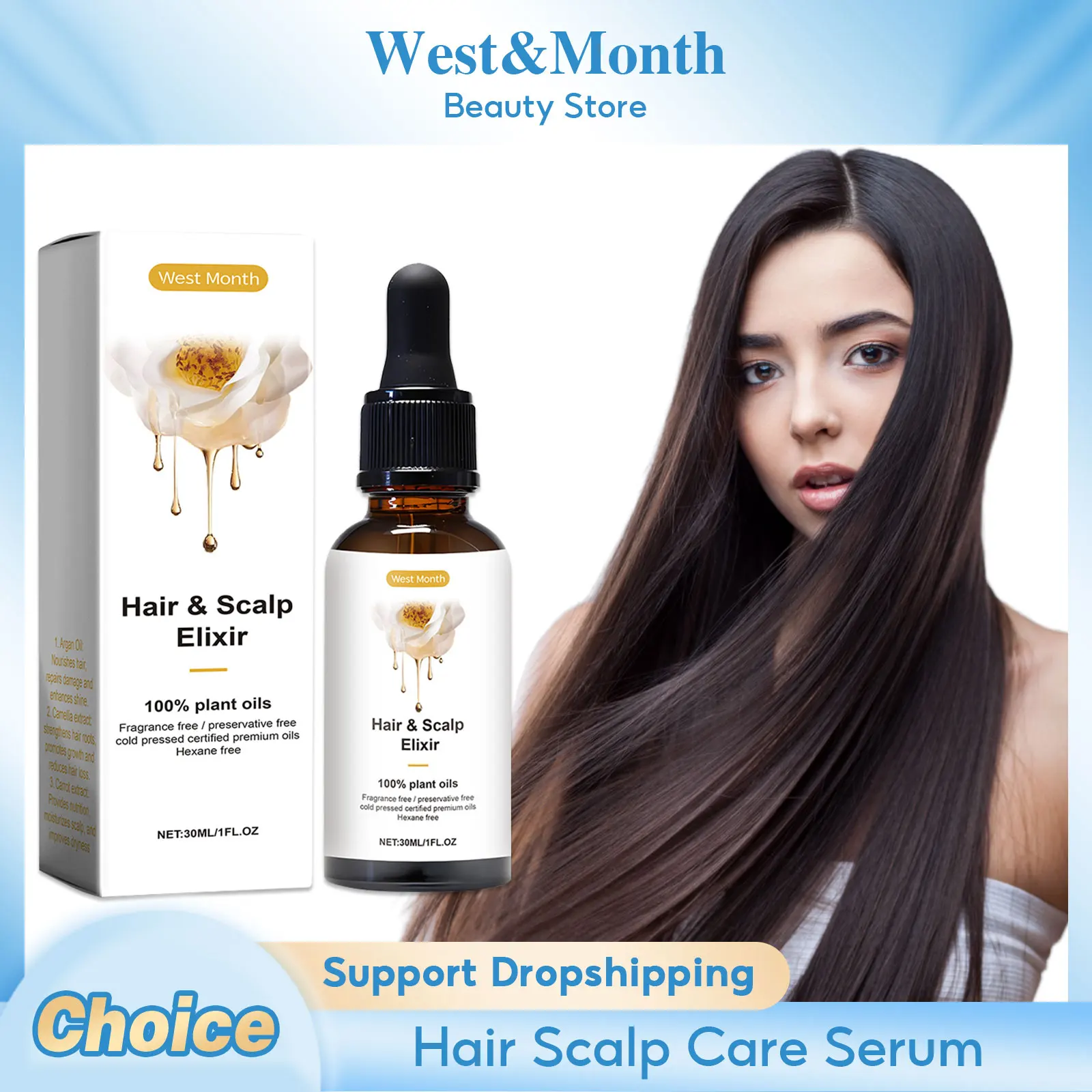 

Hair Growth Serum Anti-Loss Essence Conditioning Nourish Scalp Roots Strengthen Damaged Repair Hair Care Product Beauty Health