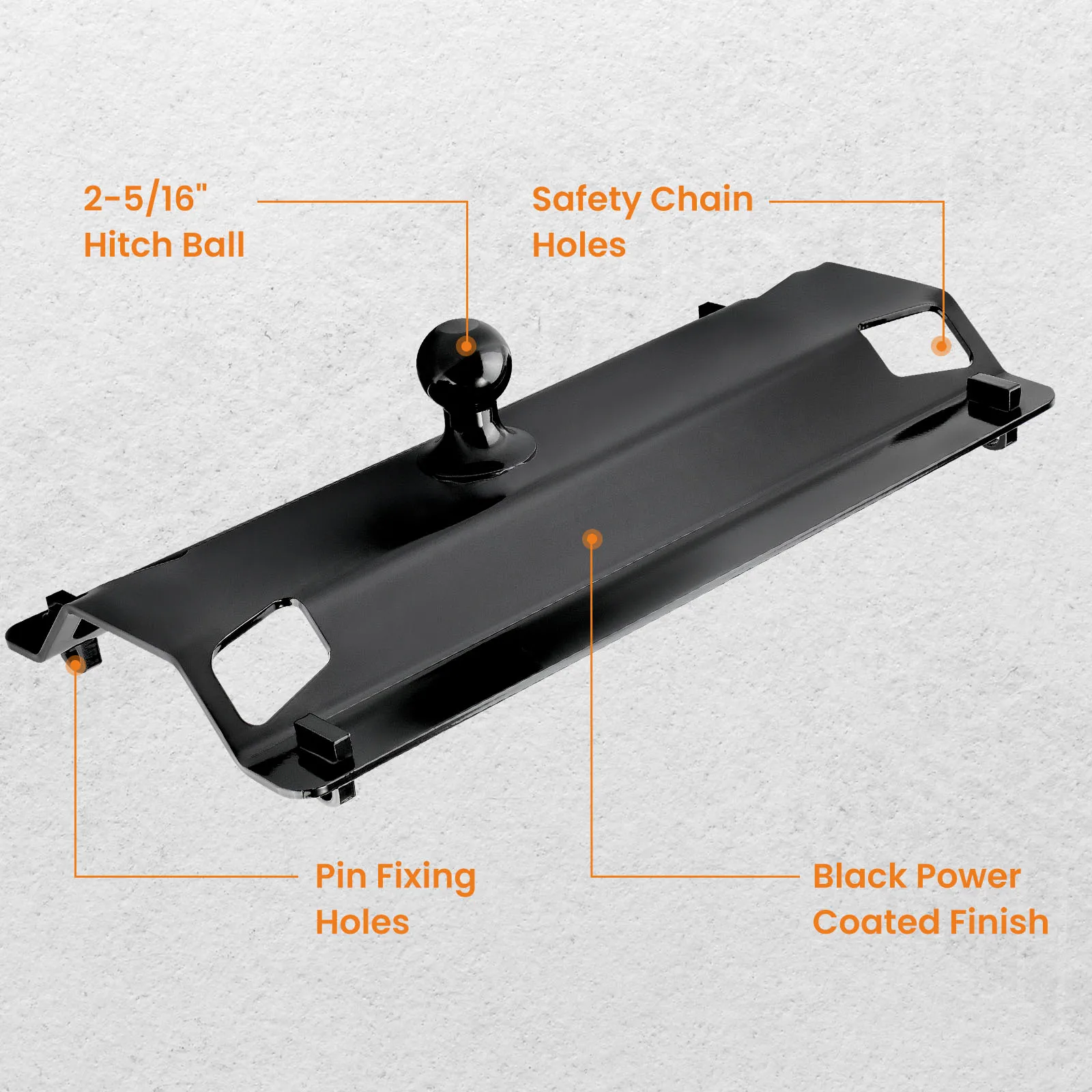 Fifth 5th Wheel Gooseneck Adapter Hitch & Base Mount Rails 2-5/16