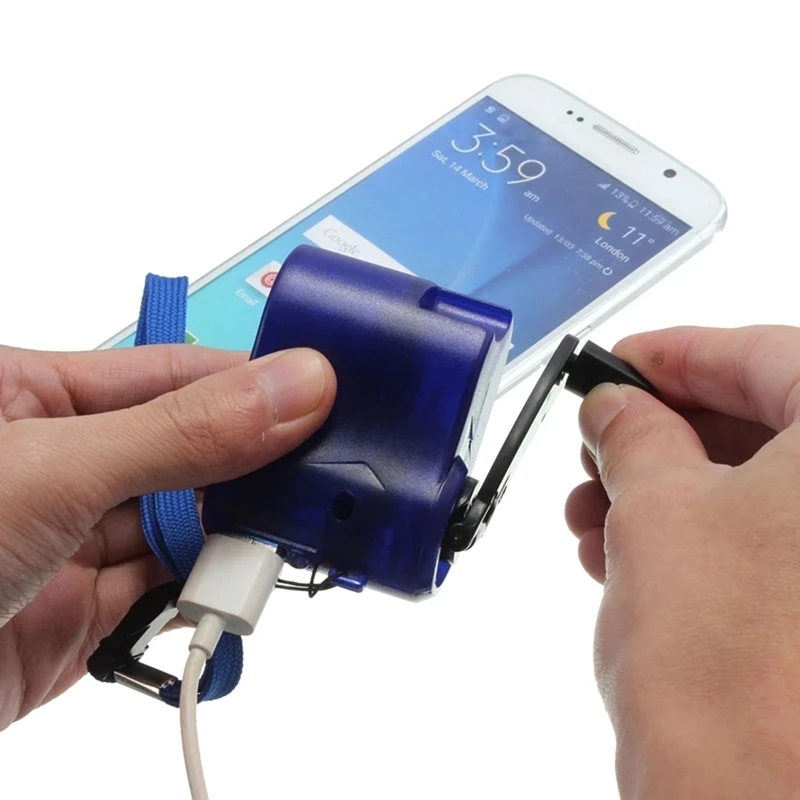 Mini Hand Crank Charger USB for Outdoor  Charging Lightweight