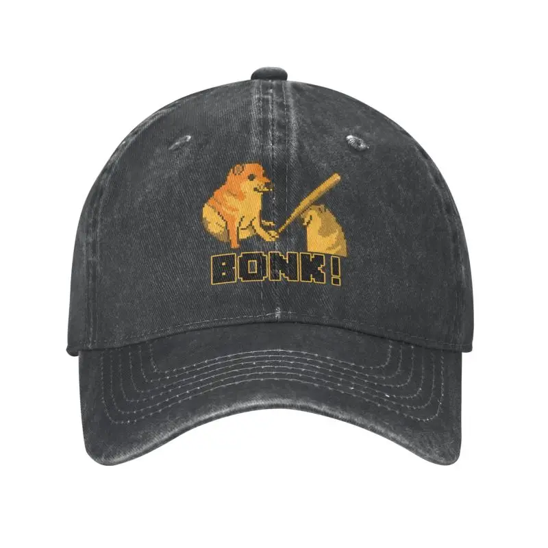 

Fashion Unisex Cotton Cheems Bonk Meme Pixel Art Baseball Cap Adult Shiba Inu Dog Adjustable Dad Hat Women Men Hip Hop