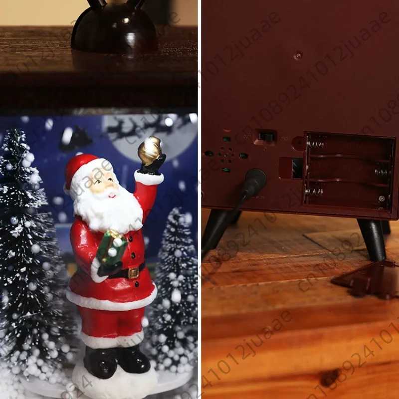 New Christmas decorations, mini retro TV, snow music, lighting venue, set props, special supply