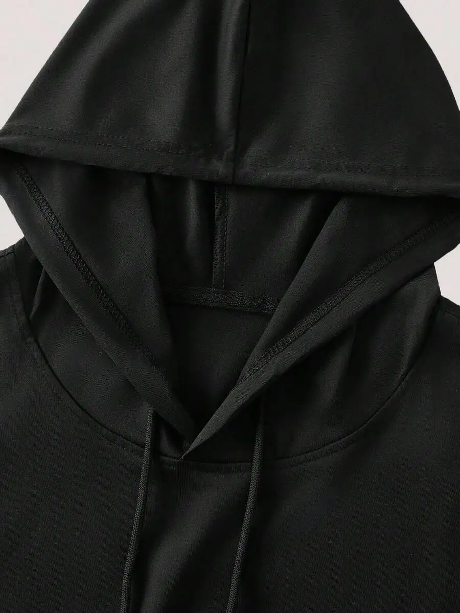 Driftmere Men Plain Casual Drawstring Hooded High Low Hem Sleeveless Tank Top, For Boyfriend Gift, Going Out Father's Day – A