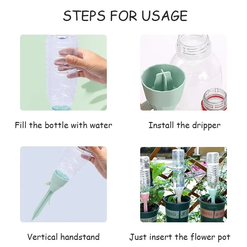 3 قطعة مسامير سقي ذاتية أوتوماتيكية نظام الري بالتنقيط قابل للتعديل لمجموعة نظام سقي النباتات الداخلية والخارجية #4