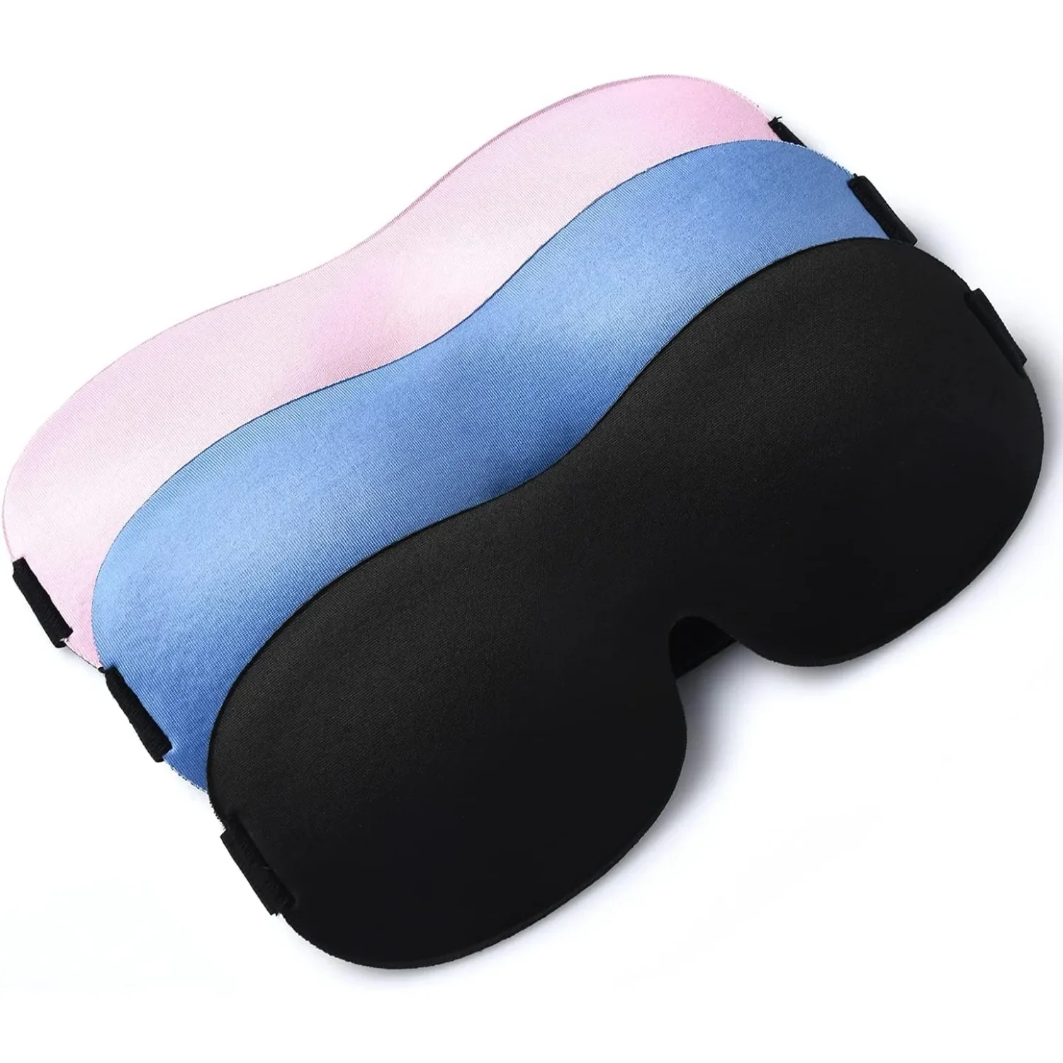 Sleep Eye Mask, 3D Soft Blackout Sleeping Mask for Men Women-Pink