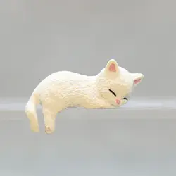 Autocollant de réfrigérateur de chat en résine de simulation d'Auckland, figurine de chat Edge bricolage, matériel de dessin animé l'inventaire, ornement de voiture, jouet pour enfants