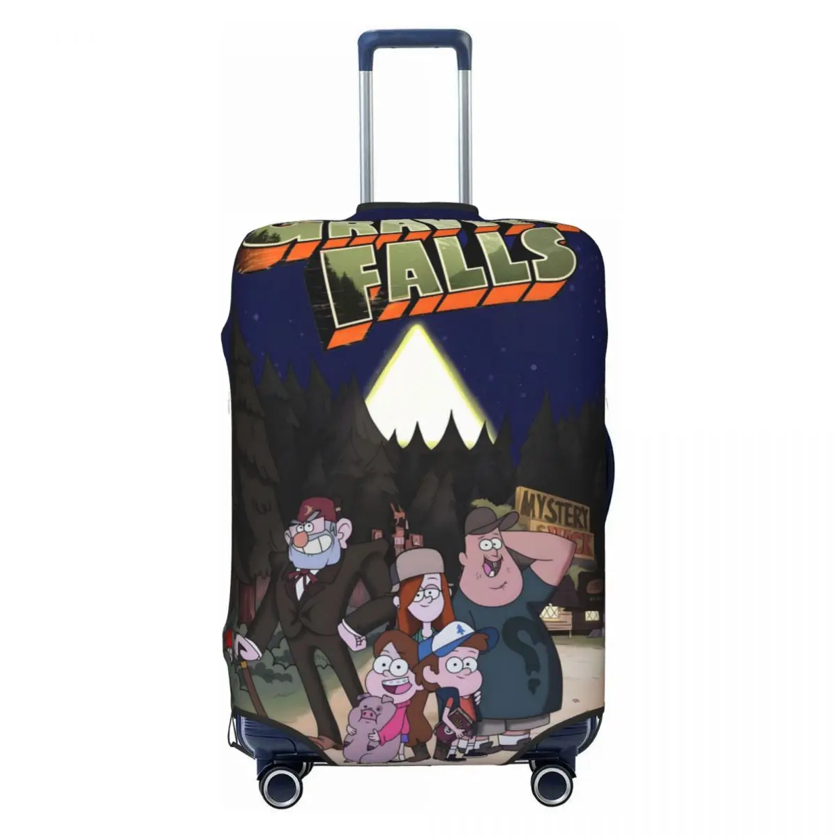 

Чехол для багажа на заказ Gravity Falls, эластичный защитный чехол для загадочной комедии, анимированный фильм, дорожный чемодан, подходит для 18-32 дюймов