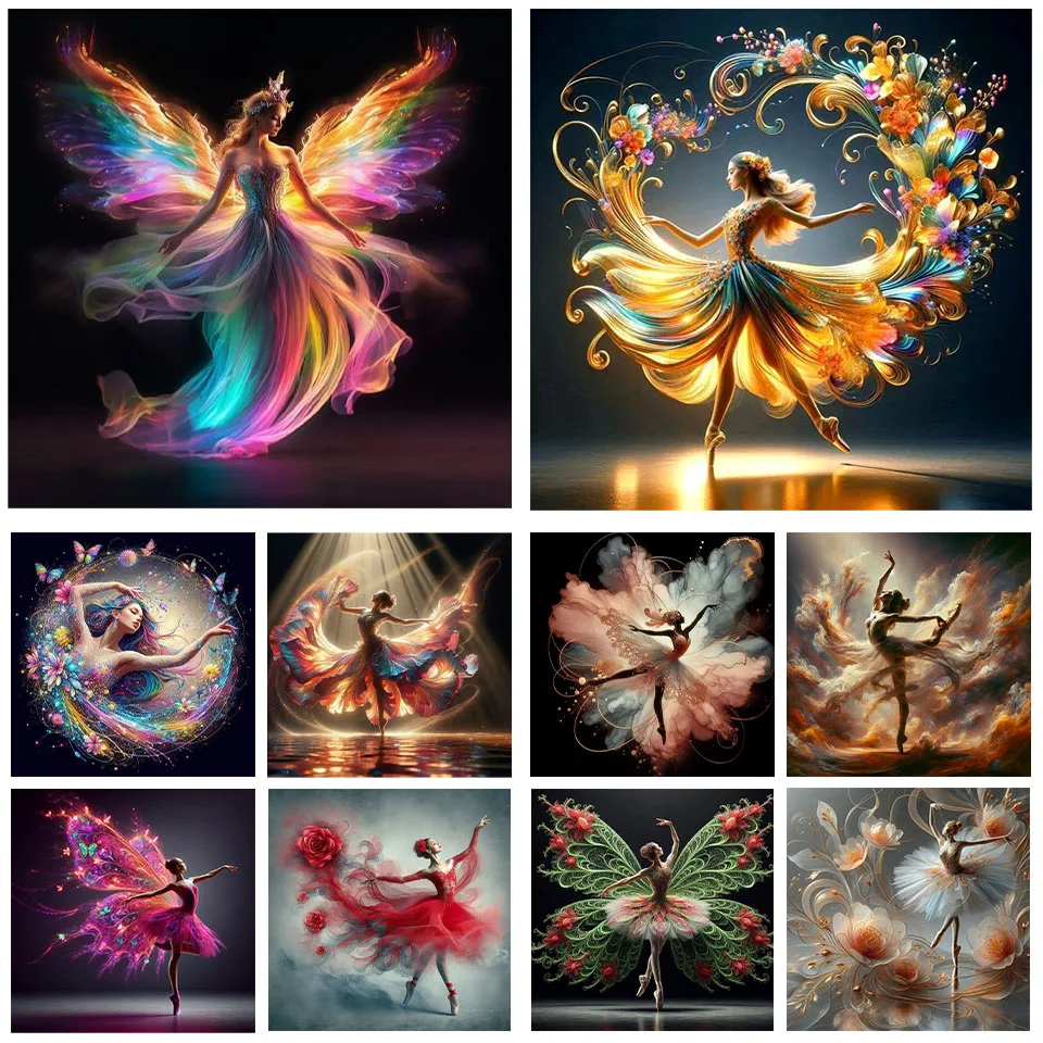 

DIY diamond mosaic diamond painting art ballet full square round rhinestone cross stitch handmade decoration