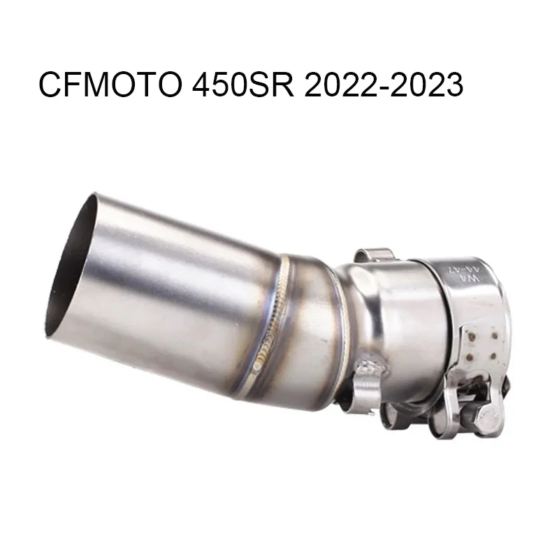 51MM Motorcycle Exhaust System Modified Stainless Steel Exhaust Pipe Middle Section For CFMOTO 450SR 450 SR 2022 2023 Years