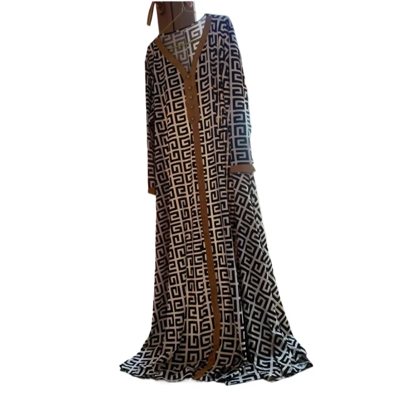 

Африканские платья для женщин, традиционная африканская одежда, Дашики, Анкара, платье, абайя, мусульманский кафтан, длинное платье макси, 2025 г.