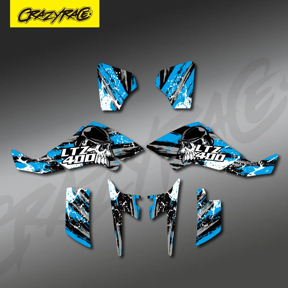 Kit de pegatinas gráficas para motocicleta SUZUKI LTZ400 LTZ 400 KFX400 KXF 400 2003 2004 2005 2006 2007 2008, regalo personalizado