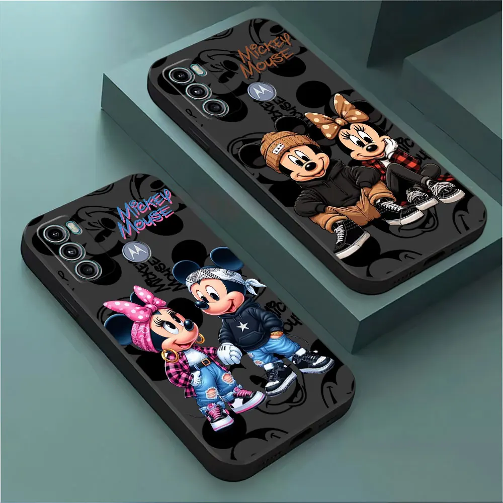 Phone Case for Motorola Moto G52 G53 G51 G22 G31 G73 G60s G50 G71 G72 G32 G60 G30 Disney Mickey Minnie Mouse Cool Cover