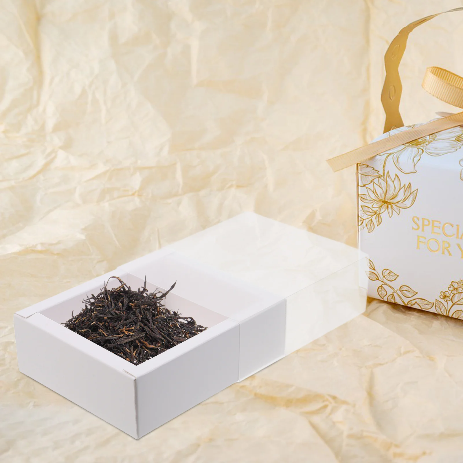 

10Pcs Tea Packaging Box Paper Drawer Box Elegant Party Favors Wedding Birthday Corporate Functions Pull Out Tea