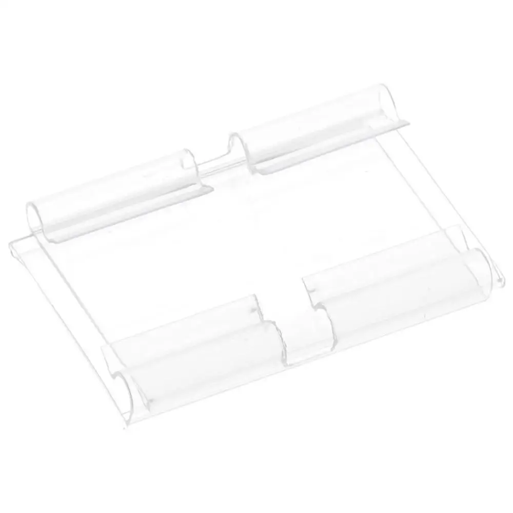 حامل ملصقات بلاستيكي من البلاستيك للسوبر ماركت، مشبك قابل لإعادة الاستخدام على حامل عرض التذاكر، حامل عرض علامة البضائع