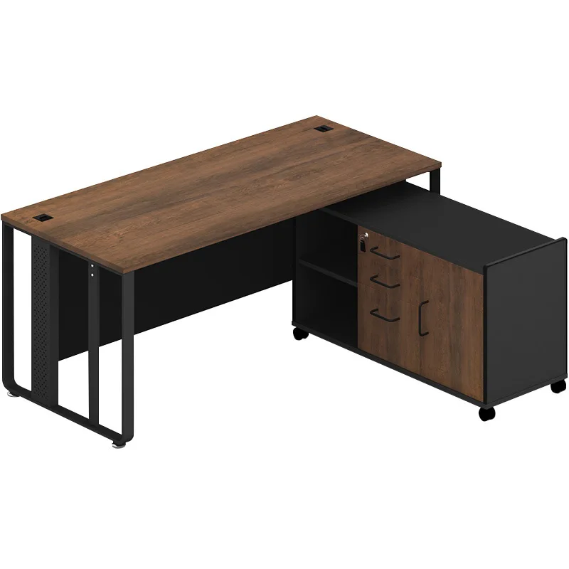 

Офисный стол начальника в индустриальном стиле, простой и современный