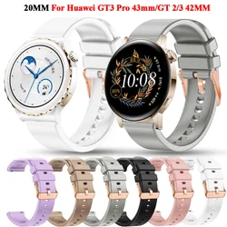 Huawei Watch gt3用20mmシリコンバンド,交換用スポーツストラップ,女性用2/gt 3 pro 43mm