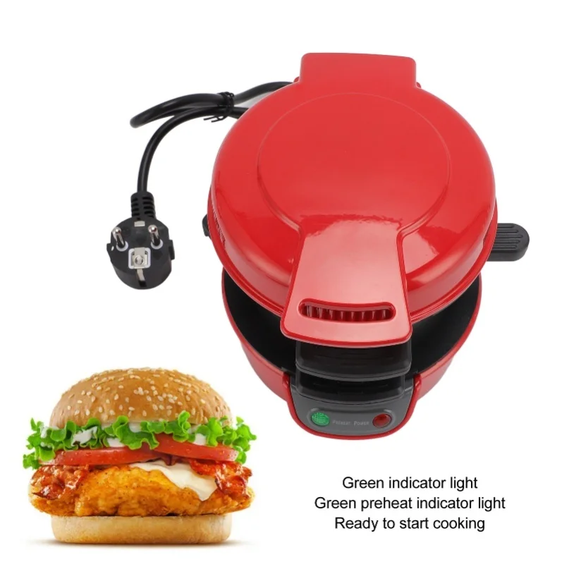 Burger Sandwich Maker Automatic Temperature Control Non Stick Dishwasher Safe 3 In 1 Breakfast Machine