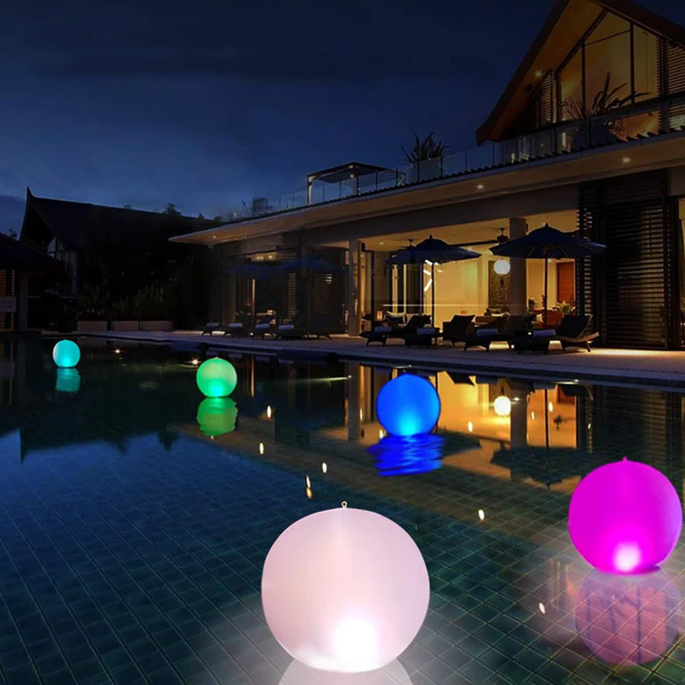 1-5PCS 40/60/90CM Floating Pool Lights with 16 Colors Waterproof Outdoor Swimming Underwater Pool Lights Ball For Swimming Pool