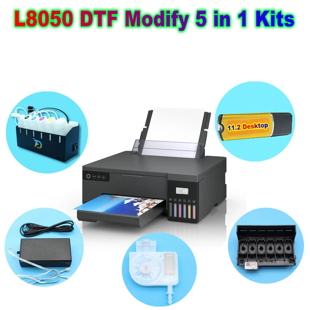 Original brand newL8050 8550 Dtf Printer Convertion Kit Full Upgrade Tool Set Convert L18050 Xp-15000 ET8550 L8180 To Dtf Printe