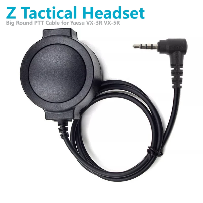 

1pin 3.5mm Z Tactical Headset Big Round PTT Cable for YAESU/Vertex Radios VX-3R VX-5R FT-10R FT-40R FT60R VX168 VX2R VX418 VX150
