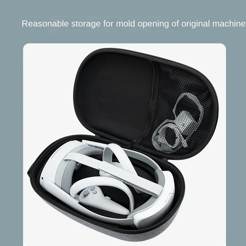 ملحقات الواقع الافتراضي المحمولة سماعة الرأس VR حقيبة حمل للسفر صندوق تخزين EVA لحقيبة التخزين الواقية الزجاجية Pico 4 Pro