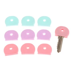 10Pcs Soft Key Locks Keys Cap Multi Color Hollow Rubber Key Covers Topper Keyring Key Case For Car
