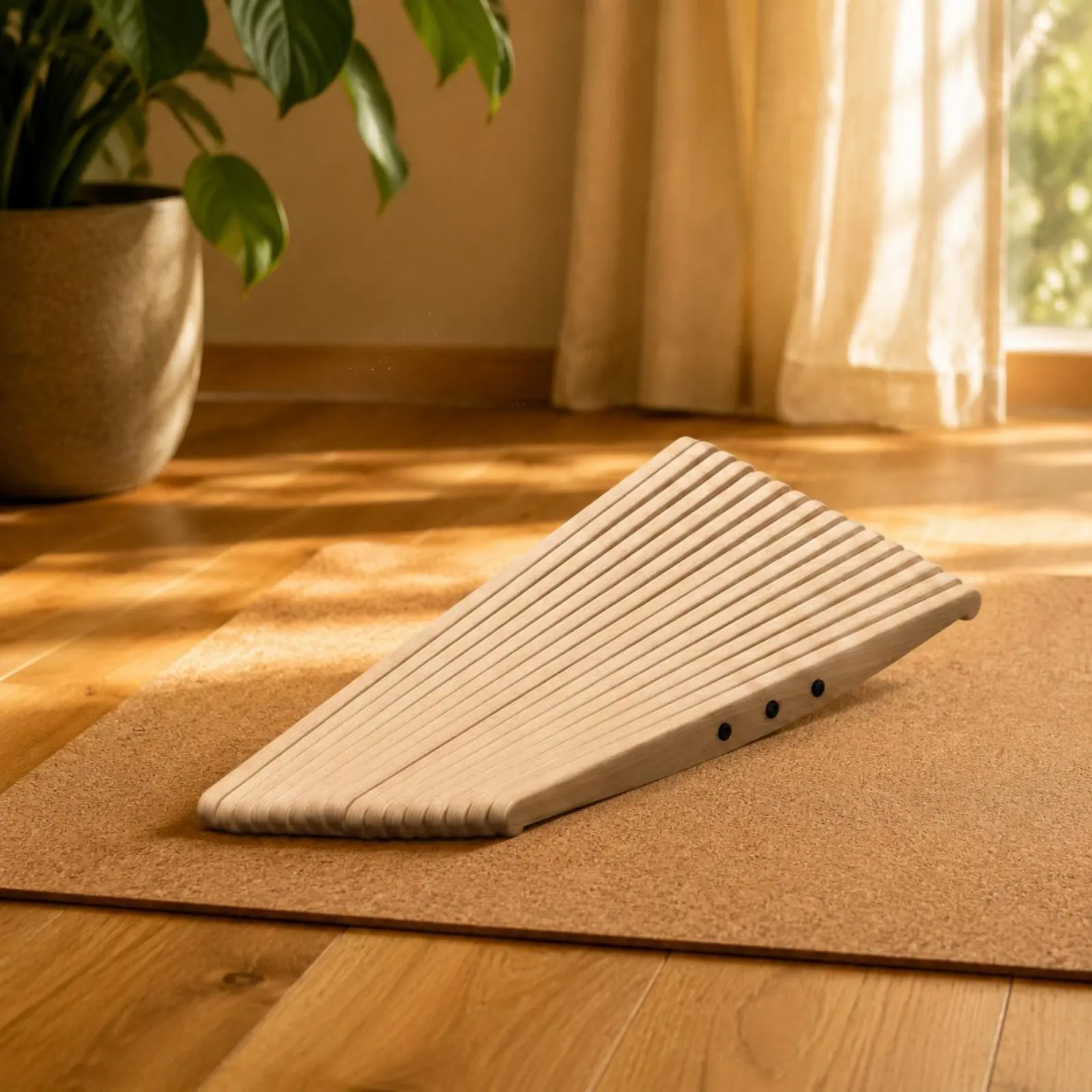 

Wooden Balance Board Solid Wood Wooden Wobble Board Slant Board Multi-Use Fitness Gear Anti-Slip for Mindful Movement Users
