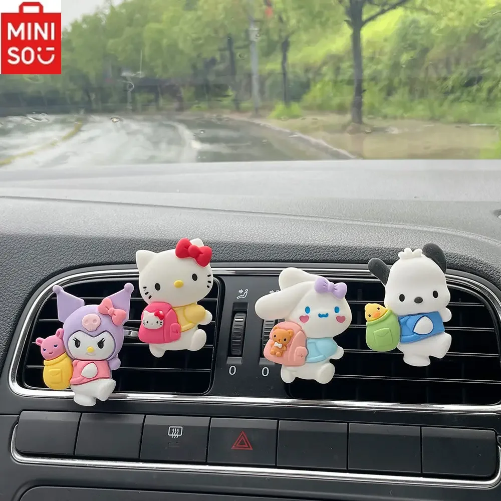 

MINISO Sanrio HelloKitty Car Aromatherapy Cartoon Air Conditioning Outlet Car Ornaments Melody Kuromi Ladies Car Cute Decoration