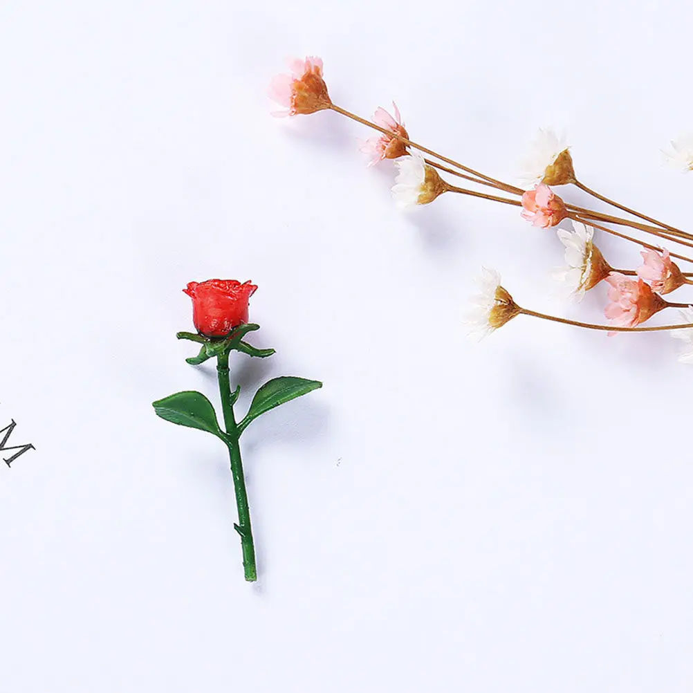 

Набор из 4 миниатюрных 3D-роз из эпоксидной смолы для декора дома и создания лесных микроландшафтов, размеры 30 мм и 35 мм