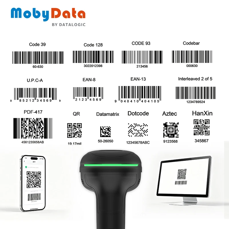 Mobydata HS450DPM Industrial Barcode Scanner DPM Portable Wireless Barcode Scanner For Warehouse