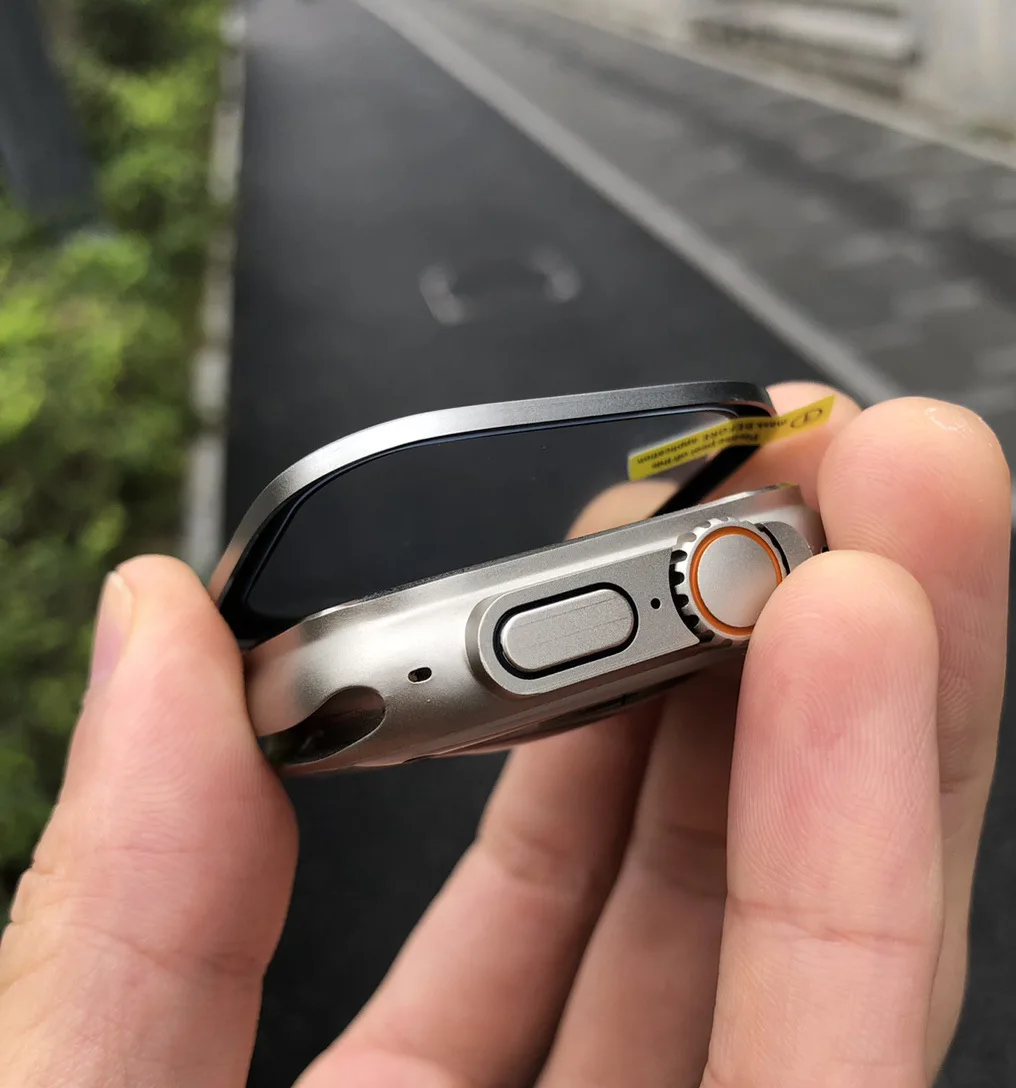 HD Tempered Glass+Titanium frame for Apple Watch Ultra 1/2 Screen Protector 49mm lightweight glass protector for iWatch Ultra2\1