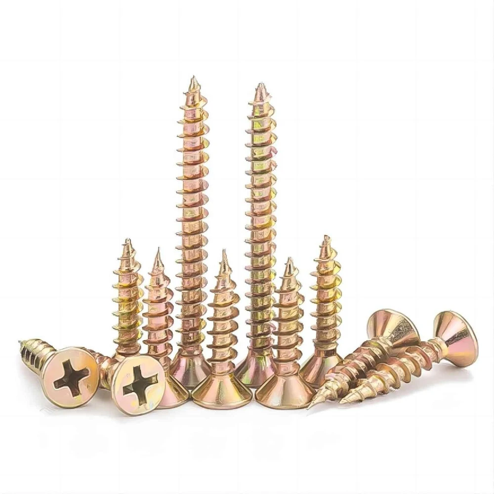 

360pcs 1008 Carbon Steel Cross Countersunk Head Self-tapping Wood Screw Set 340/400pcs Fiber Nail Wood Metal Screws M3 M4 Screws