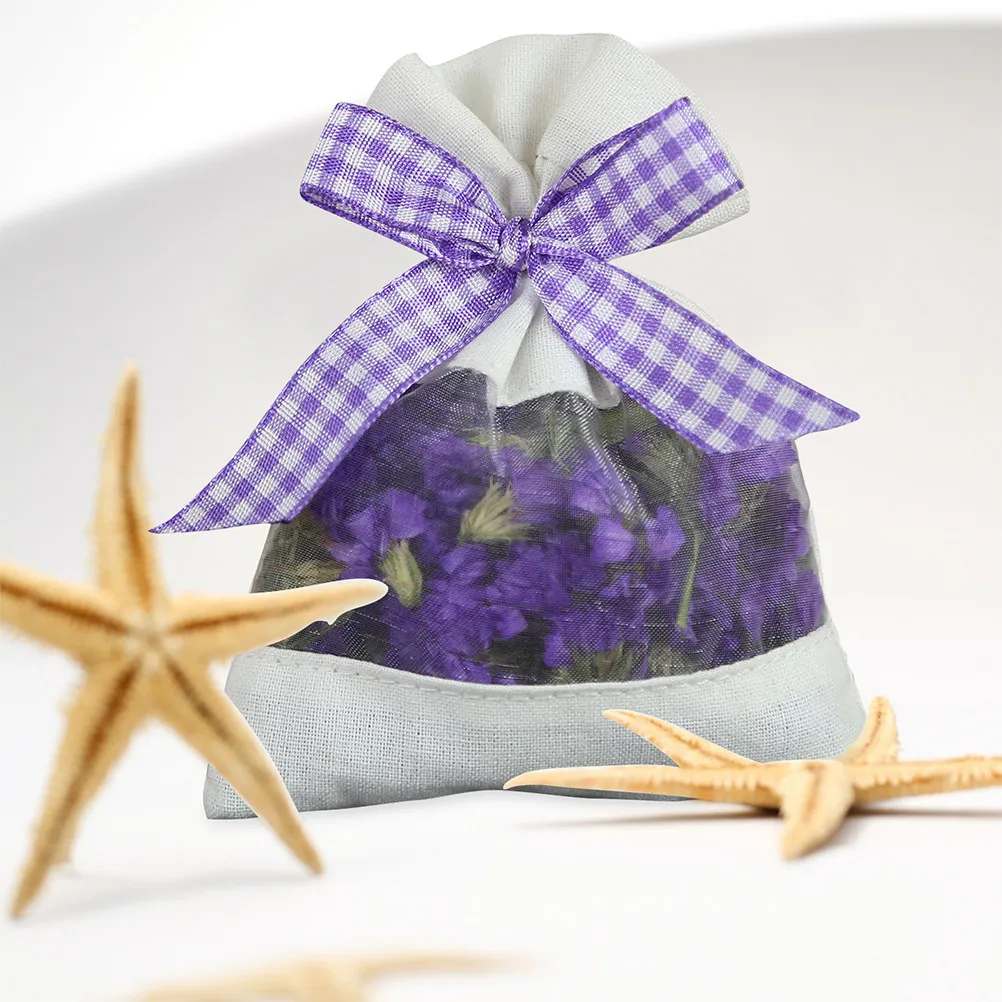 

20Pcs Small Empty Sachet Bags Lavender Scented Organza Mesh Bags Breathable Linen Blend for Closet Dresser Freshening Party