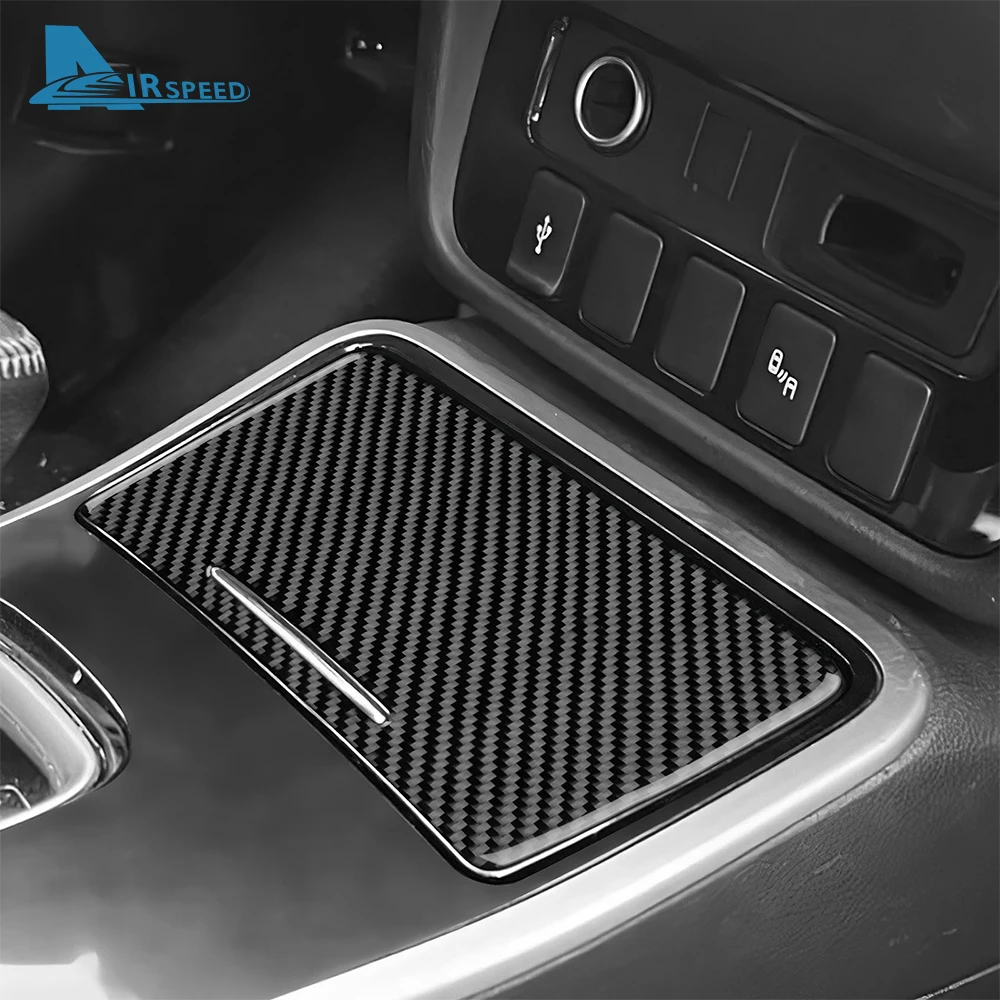 Real Soft Carbon Fiber Sticker For Mitsubishi Outlander 2017 2018 2019 2020 2021 LHD RHD Central Control Storage Box Panel Trim