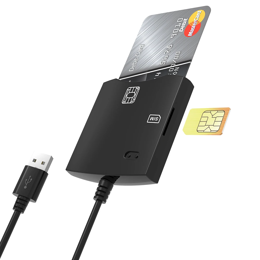 Lettore di Smart Card USB ICCID lettore elettronico DNI per EMV IC Bank Card Citizen Chip carta d'identità lettore di carte d'identità DNIE CAC