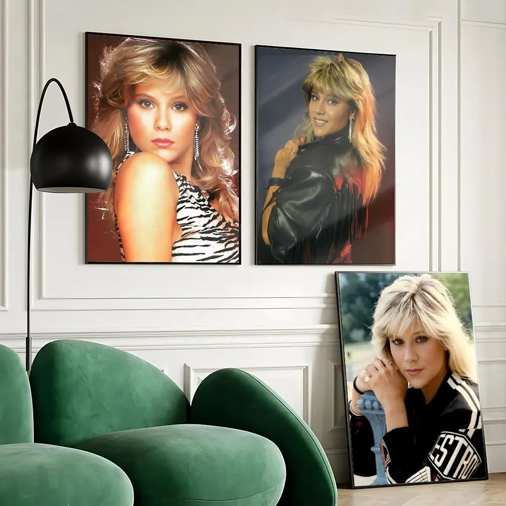 Pop Singer S-Samantha Fox Poster Waterproof Wall Art Sticker for Home Bar Decoration, Self-Adhesive Room Wall Decor Mural