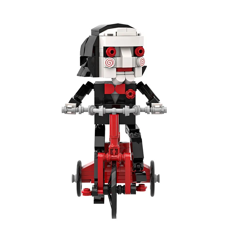 Marionnette montant un Tricycle-Billy MOC bloc de construction série de personnages de film modèle jouet de construction éducatif pour enfants cadeau
