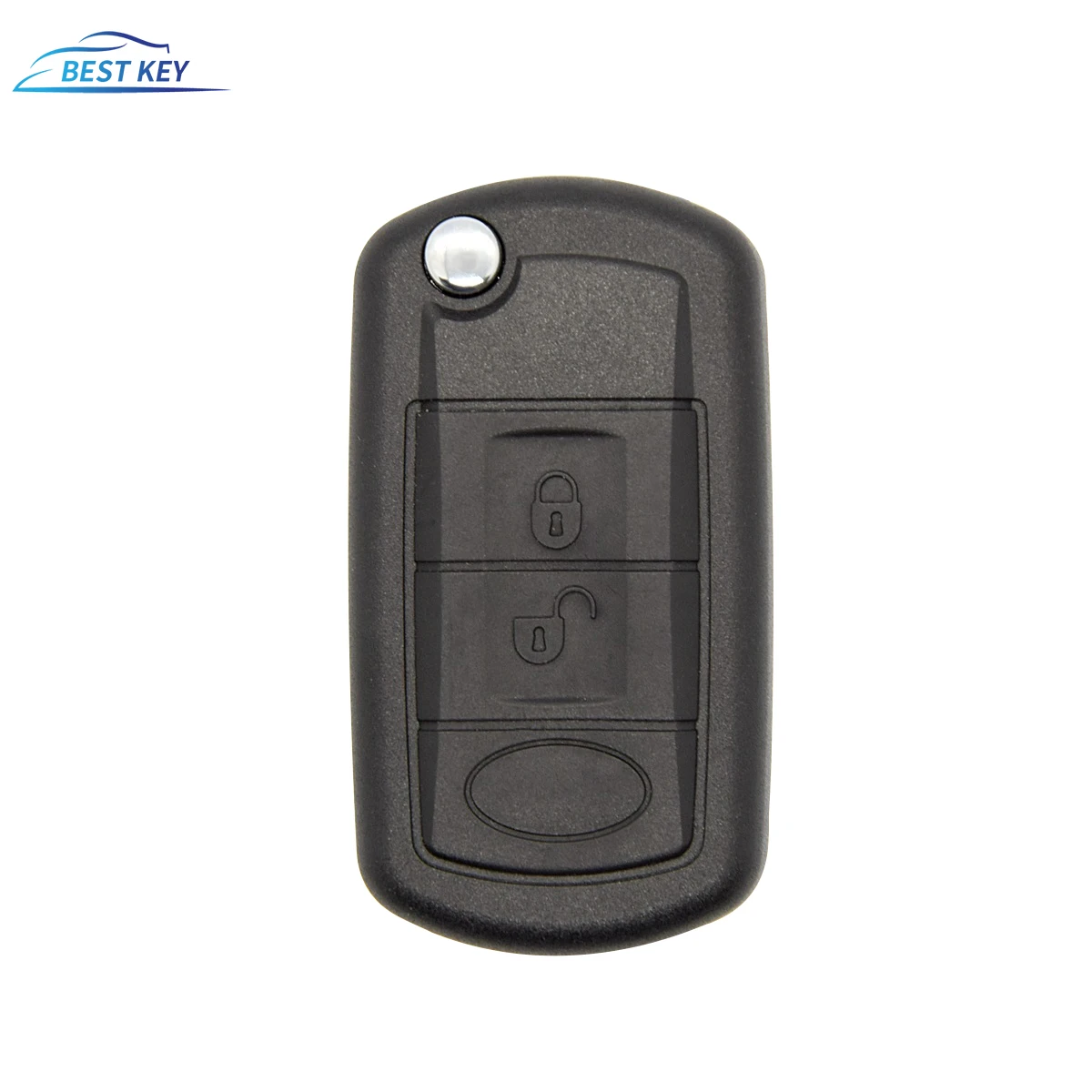 BEST KEY Replacement Shell Folding Flip Remote Key Case Fob 3 Button for LAND ROVER Range Rover Sport LR3 Discovery