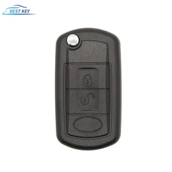 BEST  KEY  Replacement Shell Folding Flip Remote Key Case Fob 3 Button for LAND ROVER Range Rover Sport LR3 Discovery