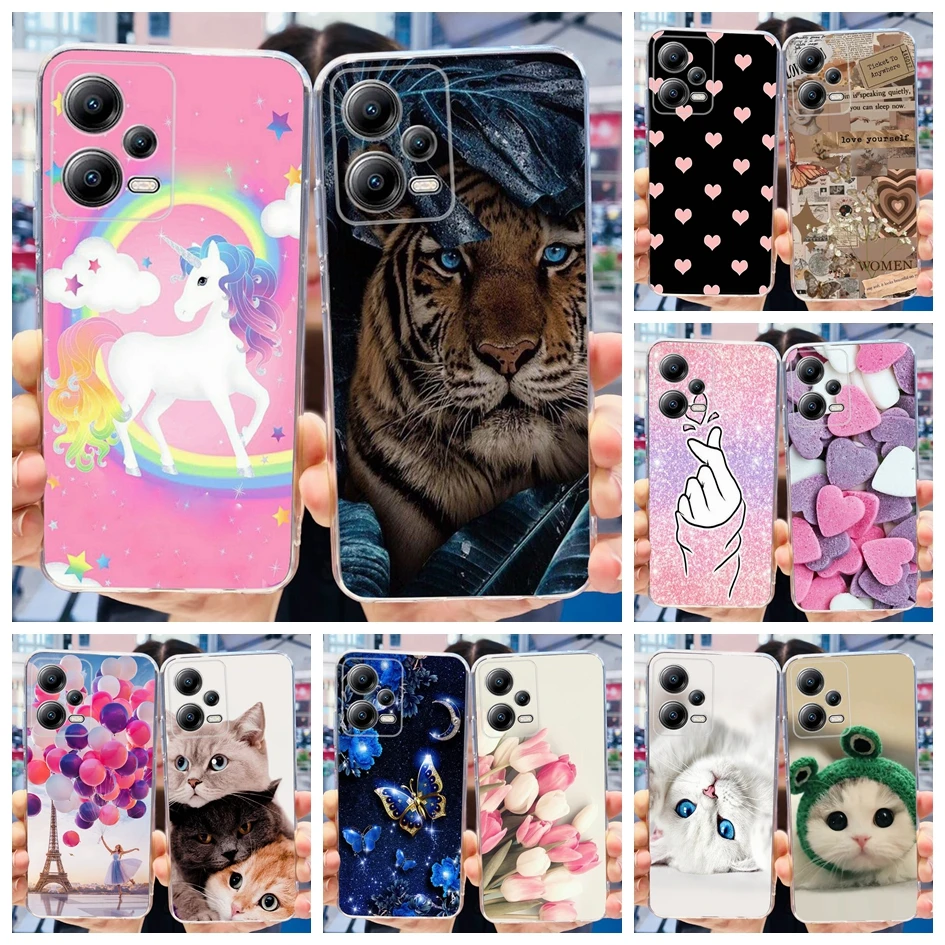 For Xiaomi Poco X5 Case 2023 New Cover For Xiaomi Poco X5 Pro Phone Case Soft Silicone Cartoon Funda For POCOX5 X5 Pro 5G Bumper