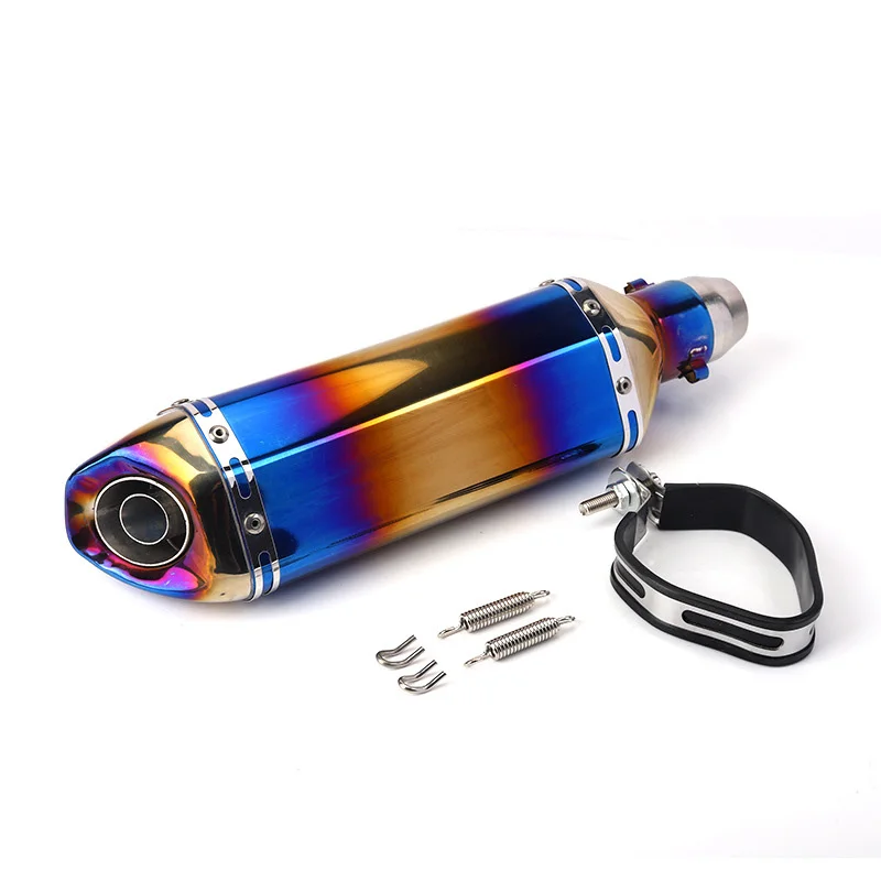 حار بيع ألياف الكربون Ak العادم الهروب الأنابيب دراجة نارية الخمار Escapamento #4