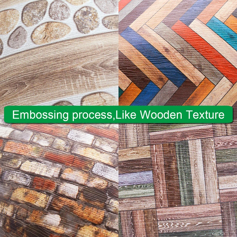 1Pc 1:12 Dollhouse Miniature Grain Floor Wallpaper Tiles Sticker Bathroom Living Room Decor Toy Doll House Accessories