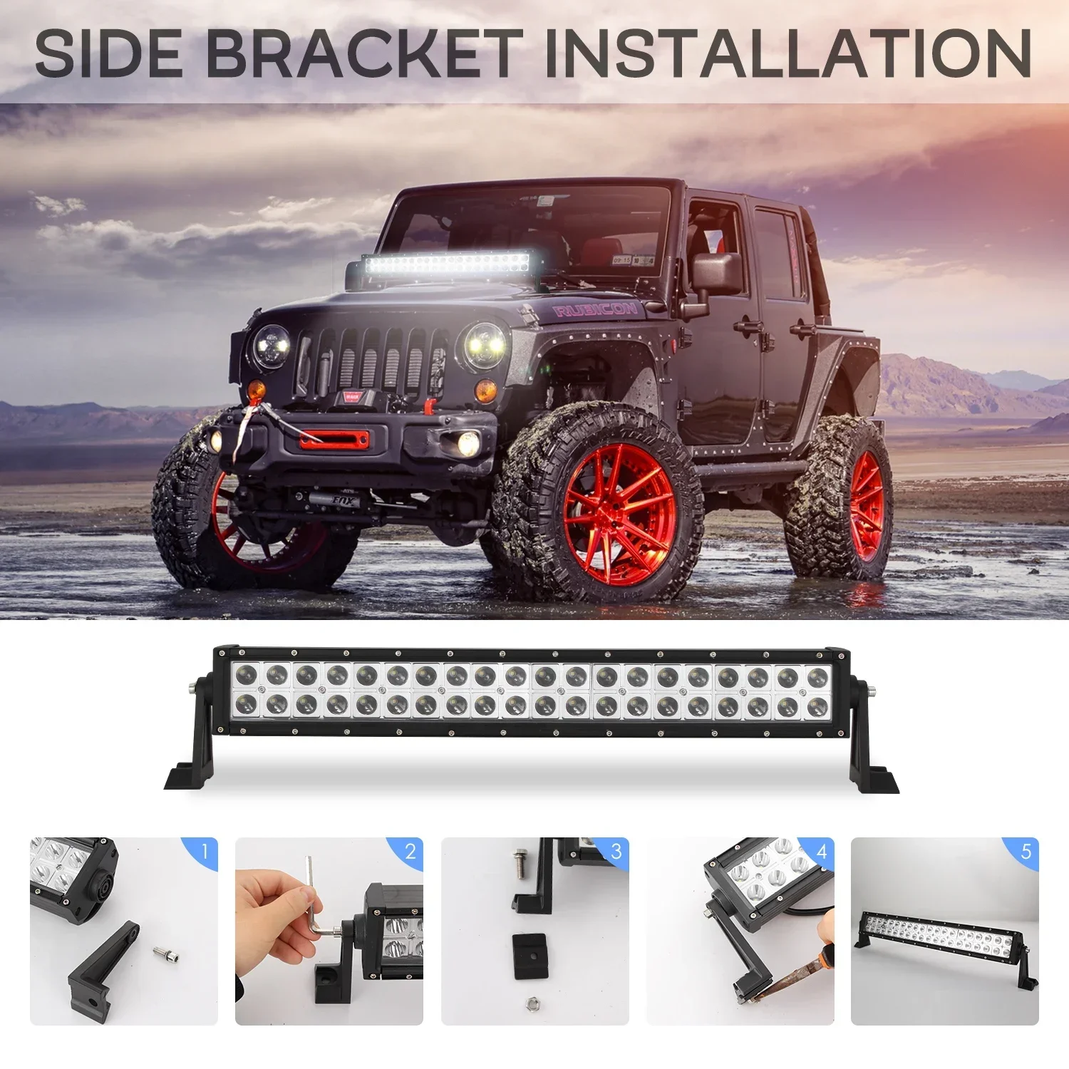 13'' 21'' inch 120w 200w Off Road LED Bar Spot Flood LED Light Bar/Work Light for Truck 4X4 UAZ 4WD Car Barra LED Driving Light