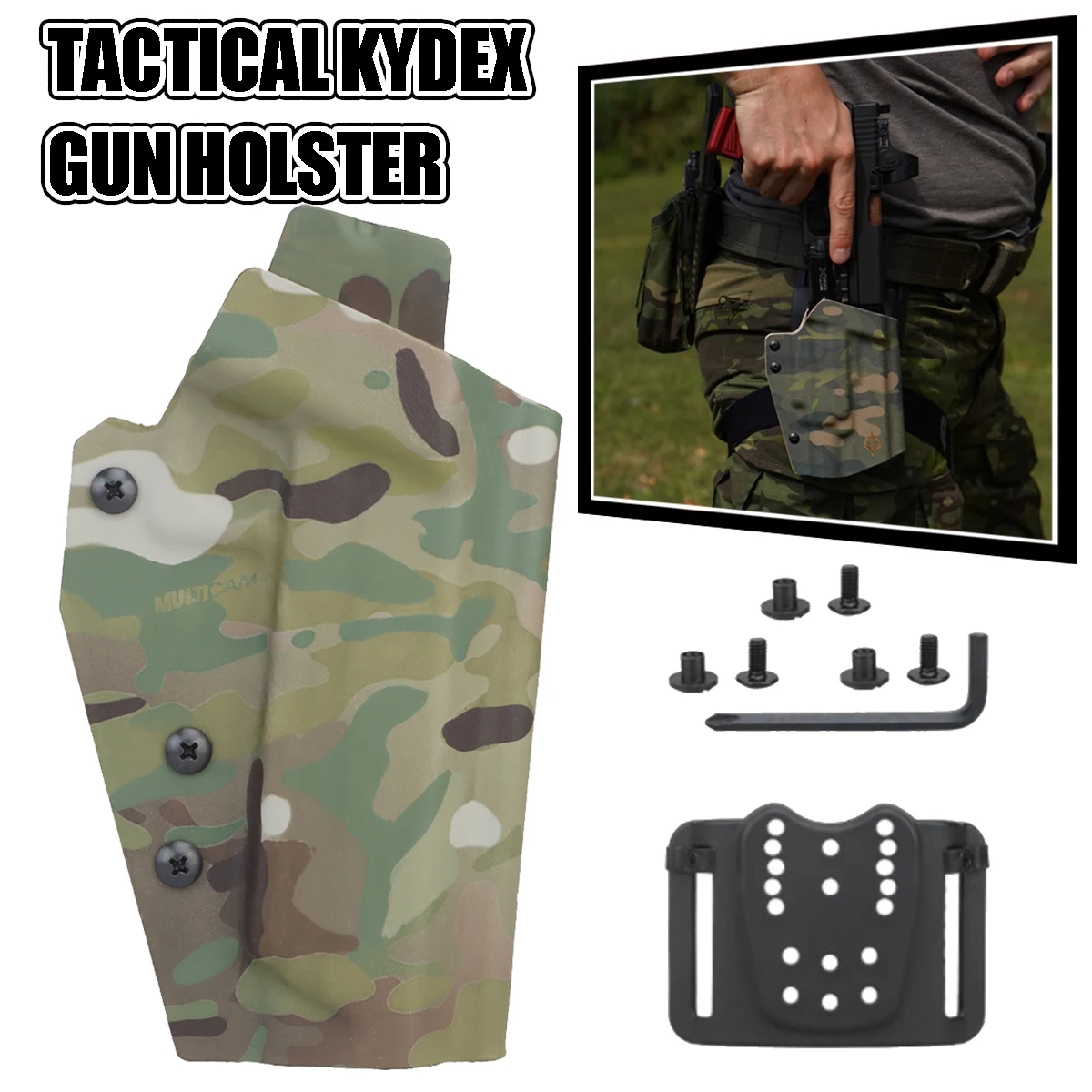 

Tactical Kydex Gun Holster for TTI 2011 COMBAT MASTER Pistol Case Holster Waist Belt Carry Airsoft Shooting Hunting Accessories