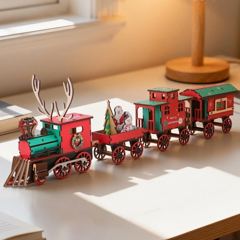 Puzzle in legno per bambini Modello di assemblaggio 3D giocattolo per ragazzi e ragazze dai 6 anni in su, giocattolo da costruzione regalo fatto a mano