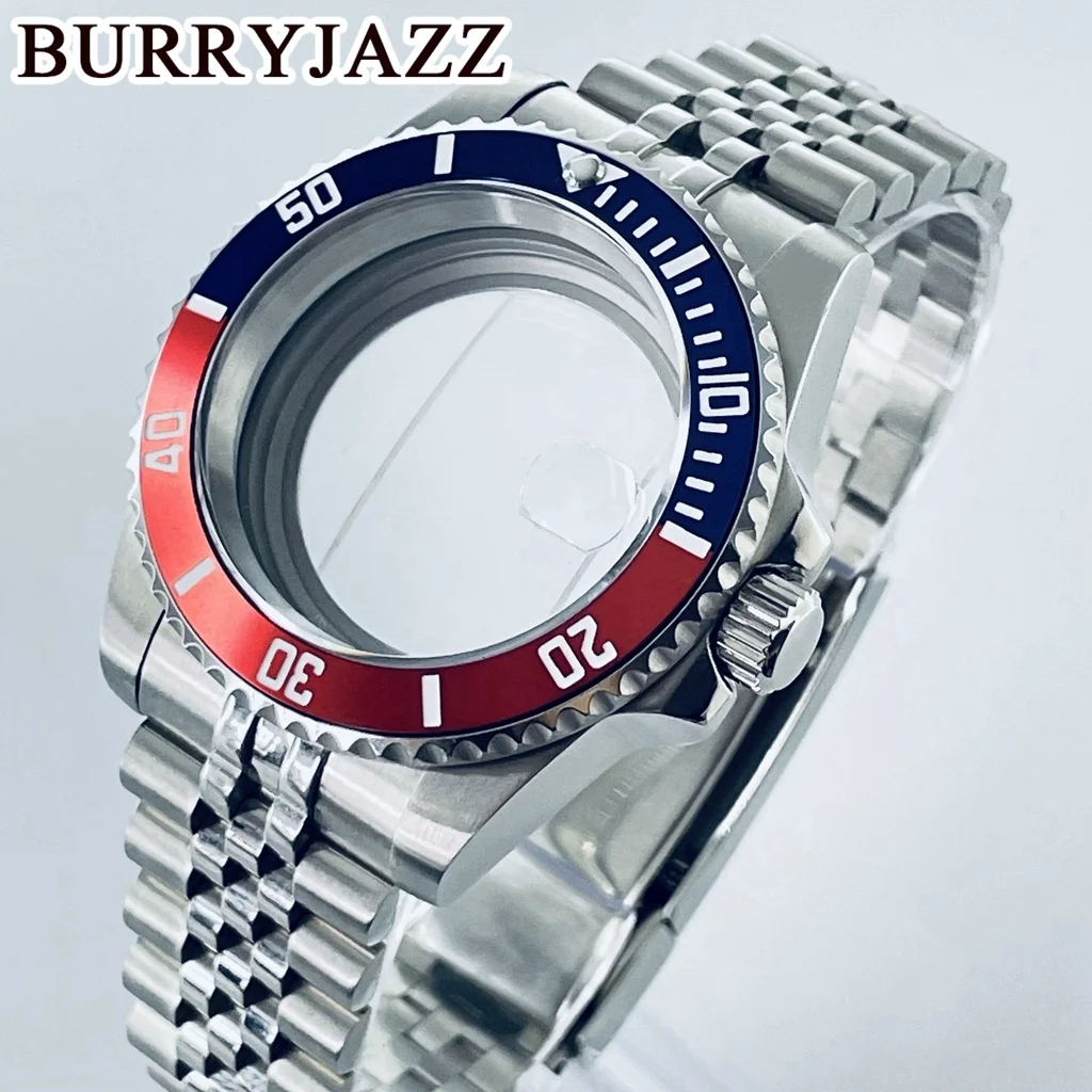 

BURRYJAZZ 40mm SUB GMT Case NH35 NH36 NH34 NH38 NH70 NH72 ETA2824 PT5000 Watch Case Sapphire Glass Aluminum Bezel