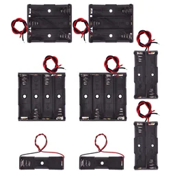 8Pcs AA Battery Holders with Wire Includes 1 AA Battery Holder 1.5V, 2 AA Battery Holder 3V, 3 AA Battery Holder 4.5V, 4 AA Batt
